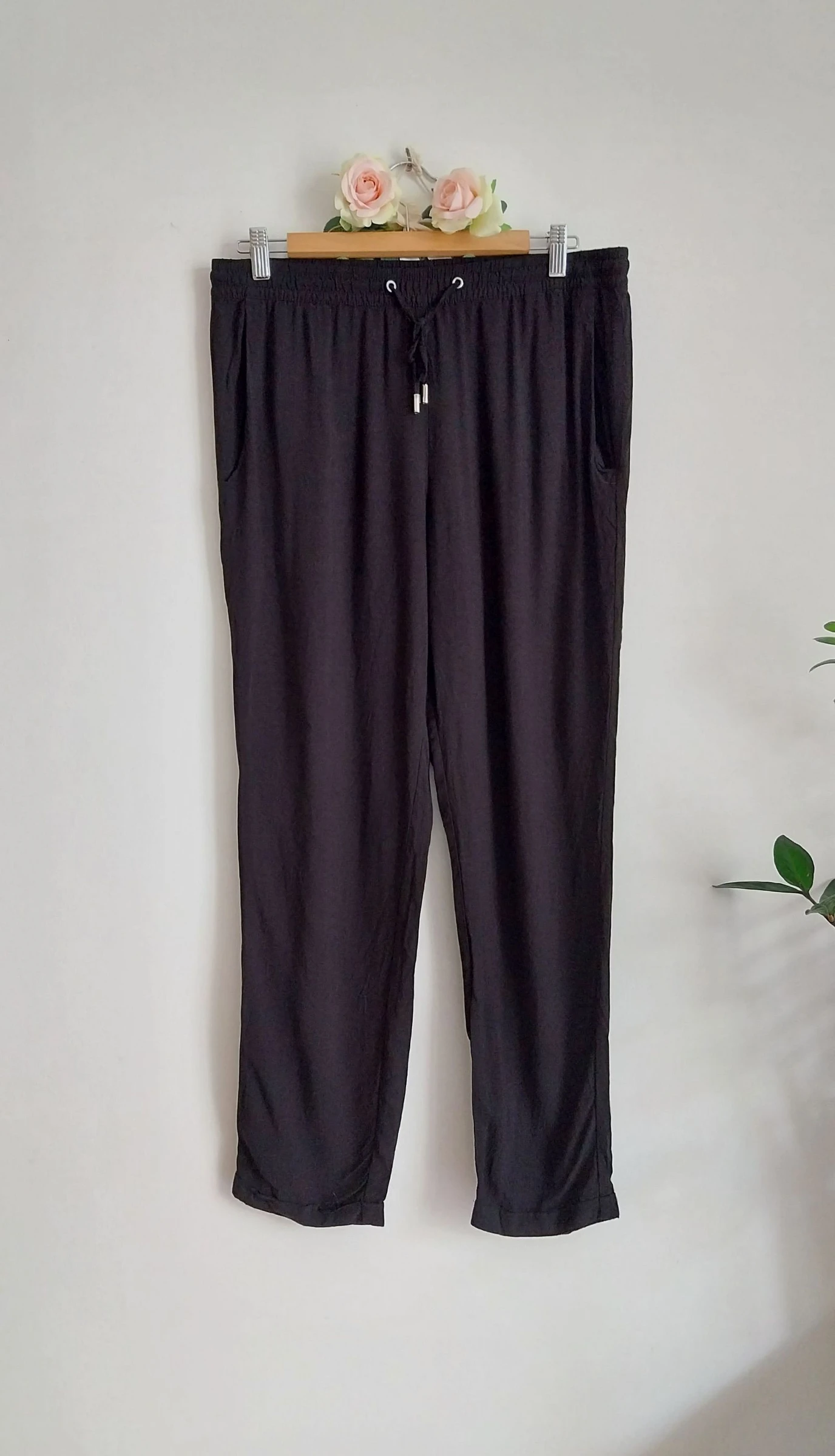 Pantalon léger  noir taille élastique C&A Taille 42